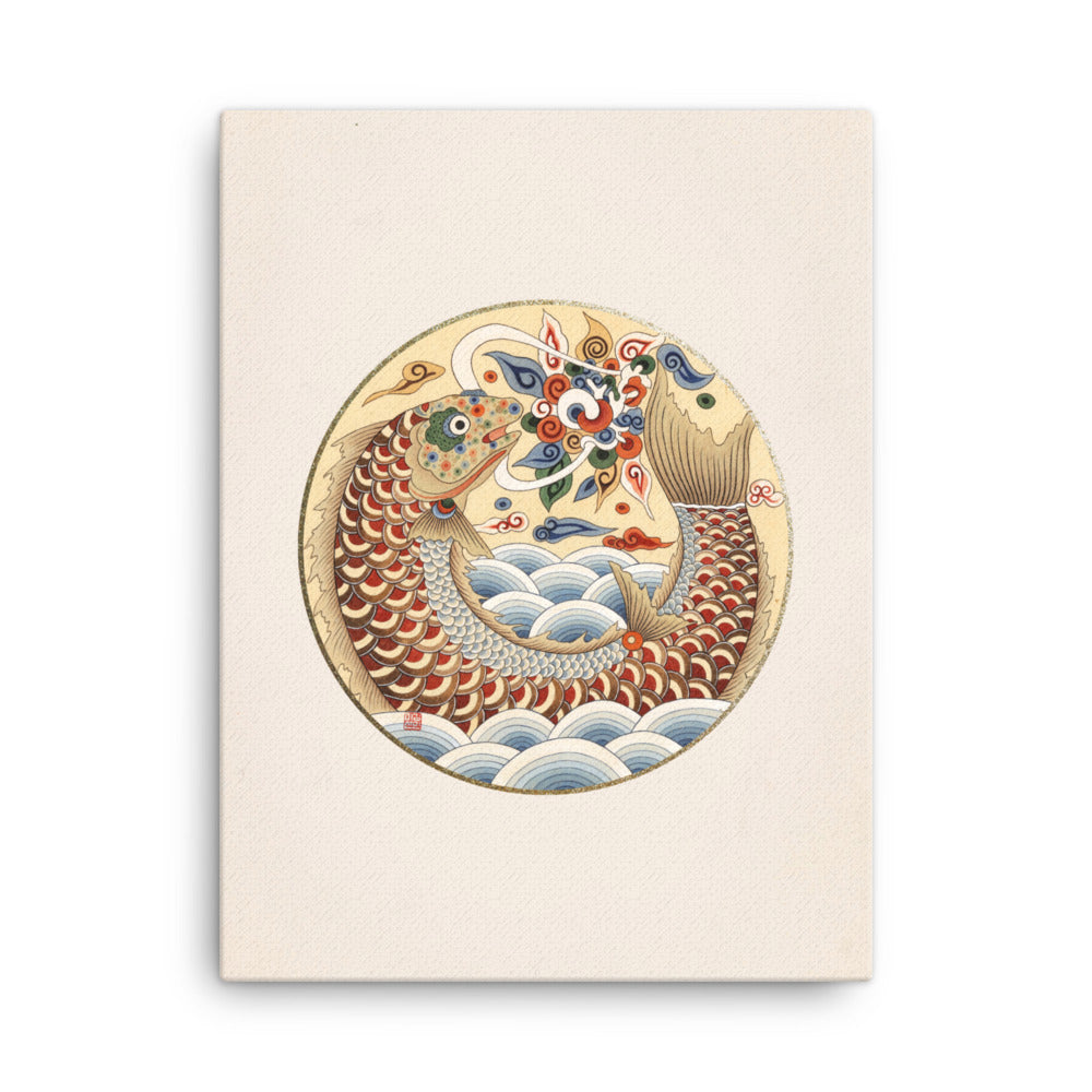 Leinwand - Karpfen wird Drache ohne Rahmen / 30x41 cm (12″×16″) artlia