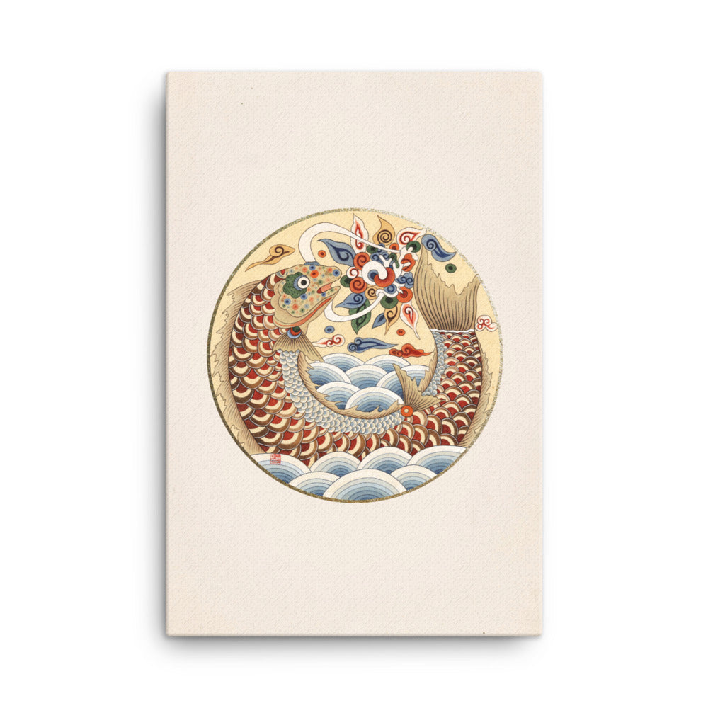 Leinwand - Karpfen wird Drache ohne Rahmen / 61x91 cm (24″×36″) artlia