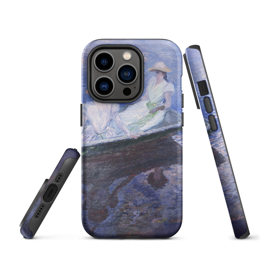 Hardcase iPhone® Handyhülle - Claude Monet, On the Boat iPhone 14 Pro artlia