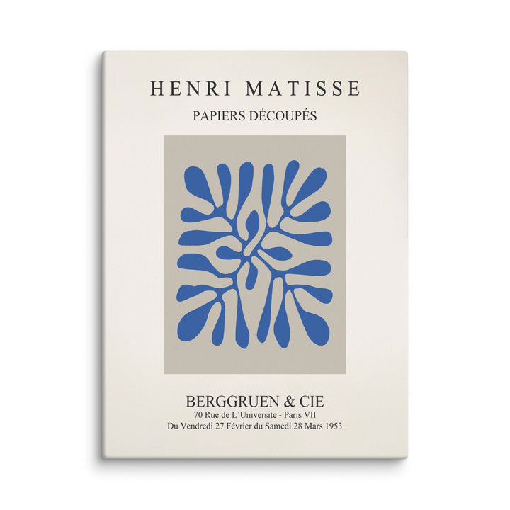 Leinwand - Henri Matisse, Papier Découpés blaue Blätter ohne Rahmen / 31x41 cm (12″×16″) artlia