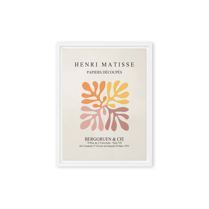 Leinwand - Henri Matisse, Papier Découpés bunte Blätter Weiß / 31x41 cm (12″×16″) artlia
