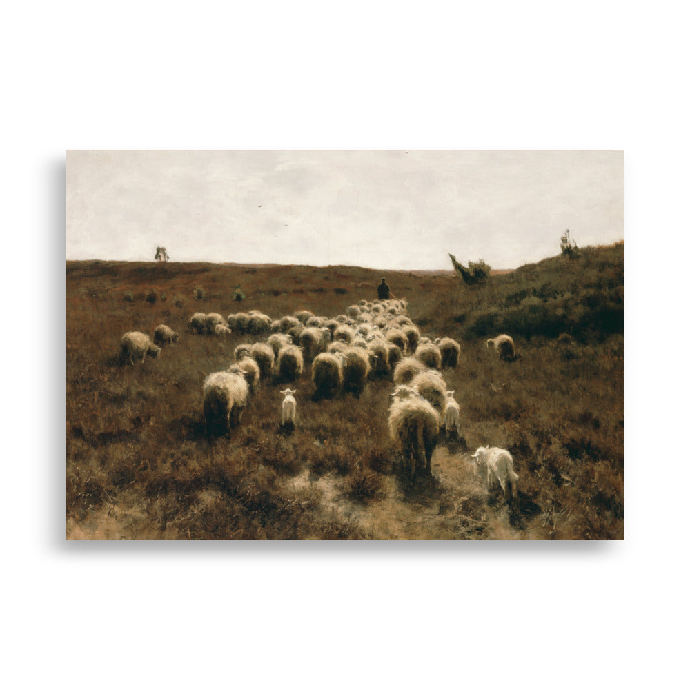 Poster - Anton Mauve, The Return of the Flock, Laren ohne Rahmen / 21×30 cm artlia