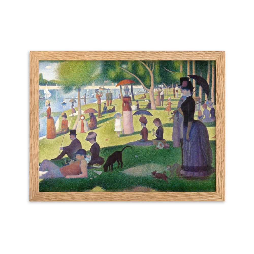 Poster - Ein Sonntagnachmittag auf der Insel La Grande Jatte Oak / 30×40 cm artlia