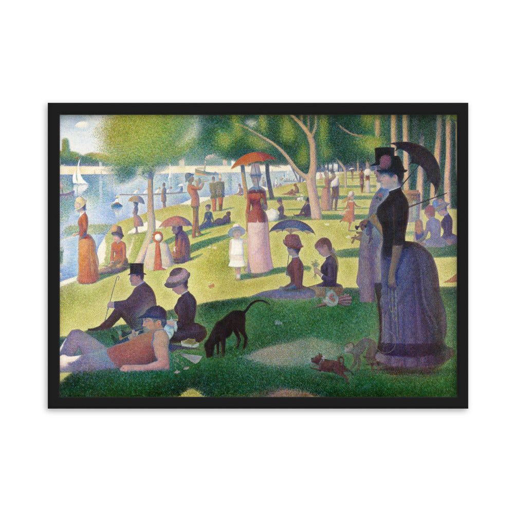 Poster - Ein Sonntagnachmittag auf der Insel La Grande Jatte Schwarz / 50×70 cm artlia