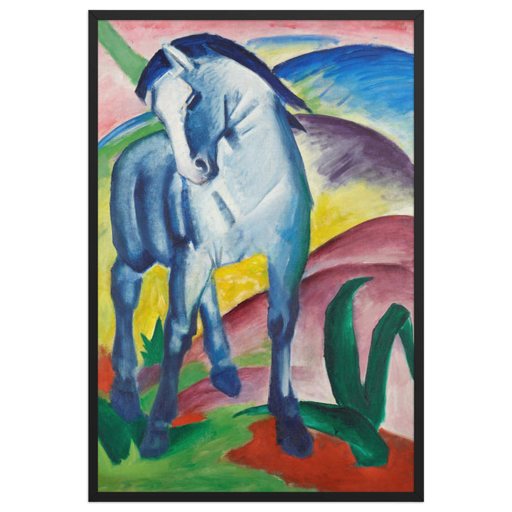 Poster - Franz Marc, Blaues Pferd I Schwarz / 61×91 cm artlia
