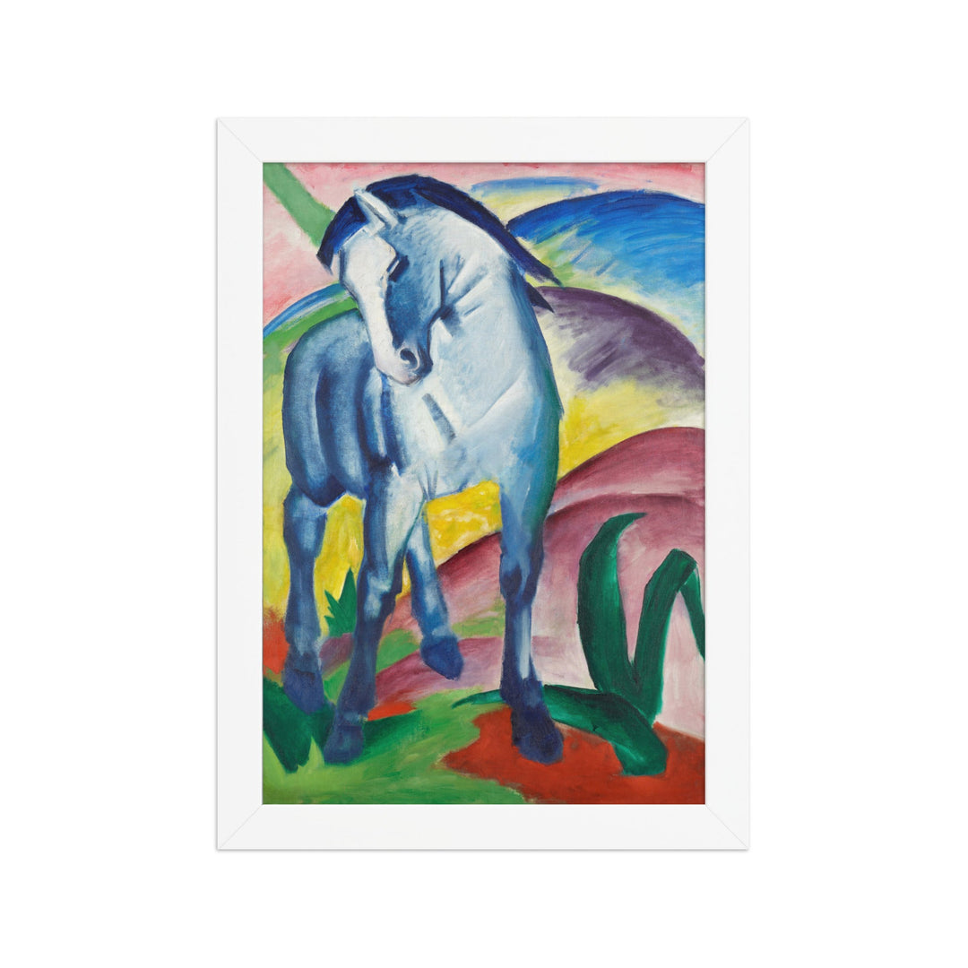 Poster - Franz Marc, Blaues Pferd I Weiß / 21×30 cm artlia