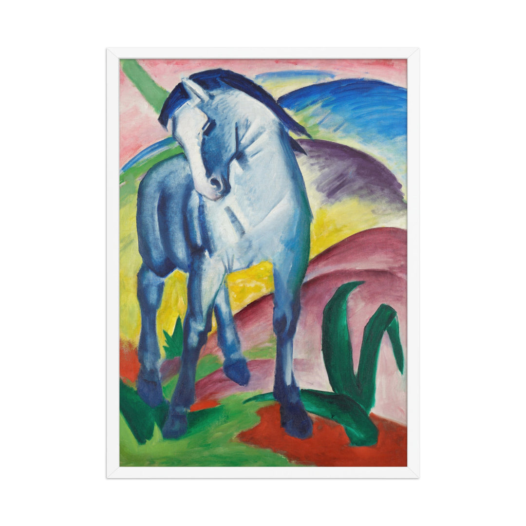 Poster - Franz Marc, Blaues Pferd I Weiß / 50×70 cm artlia