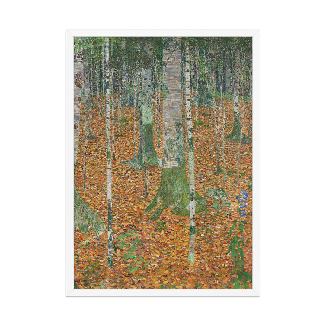 Poster - Gustav Klimt, Birkenwald Weiß / 50×70 cm artlia
