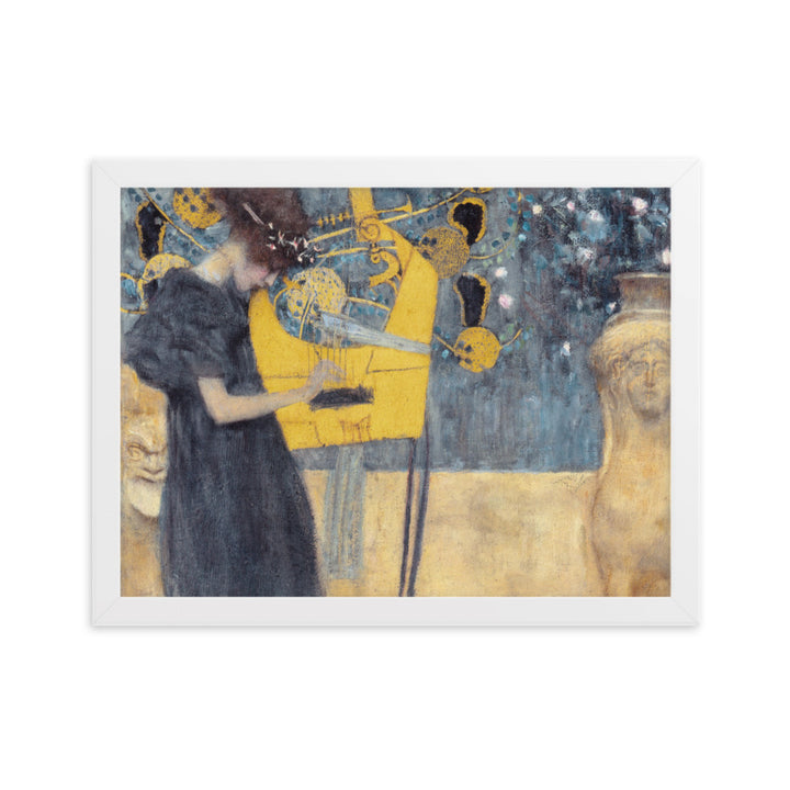 Poster - Gustav Klimt, Die Musik Weiß / 30×40 cm artlia