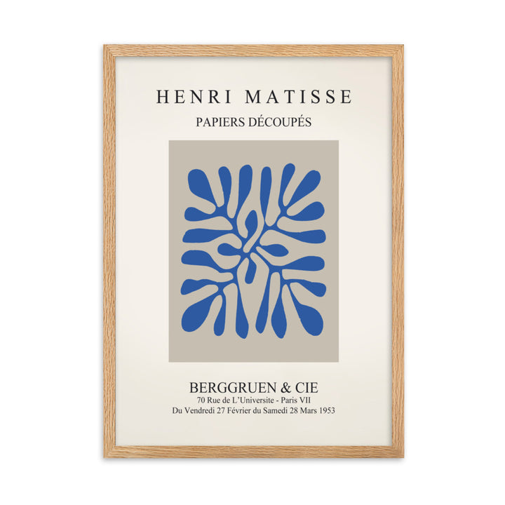 Poster - Henri Matisse, Papier Découpés blaue Blätter Oak / 50×70 cm artlia