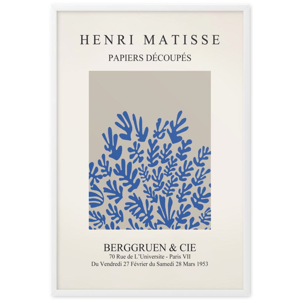 Poster - Henri Matisse, Papier Découpés blaue Blumen ohne Rahmen / 21×30 cm artlia
