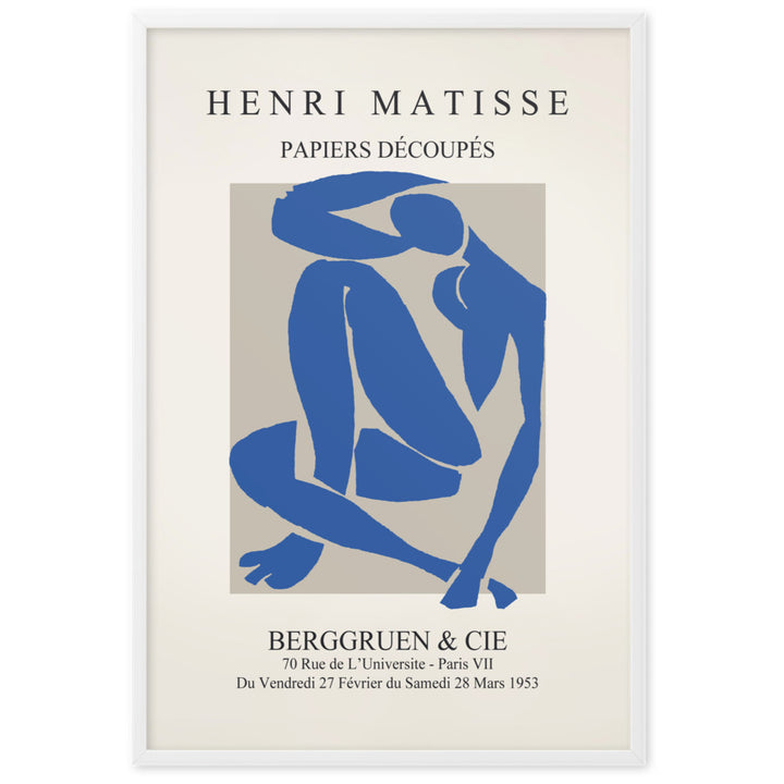 Poster - Henri Matisse, Papier Découpés blauer Akt ohne Rahmen / 21×30 cm artlia