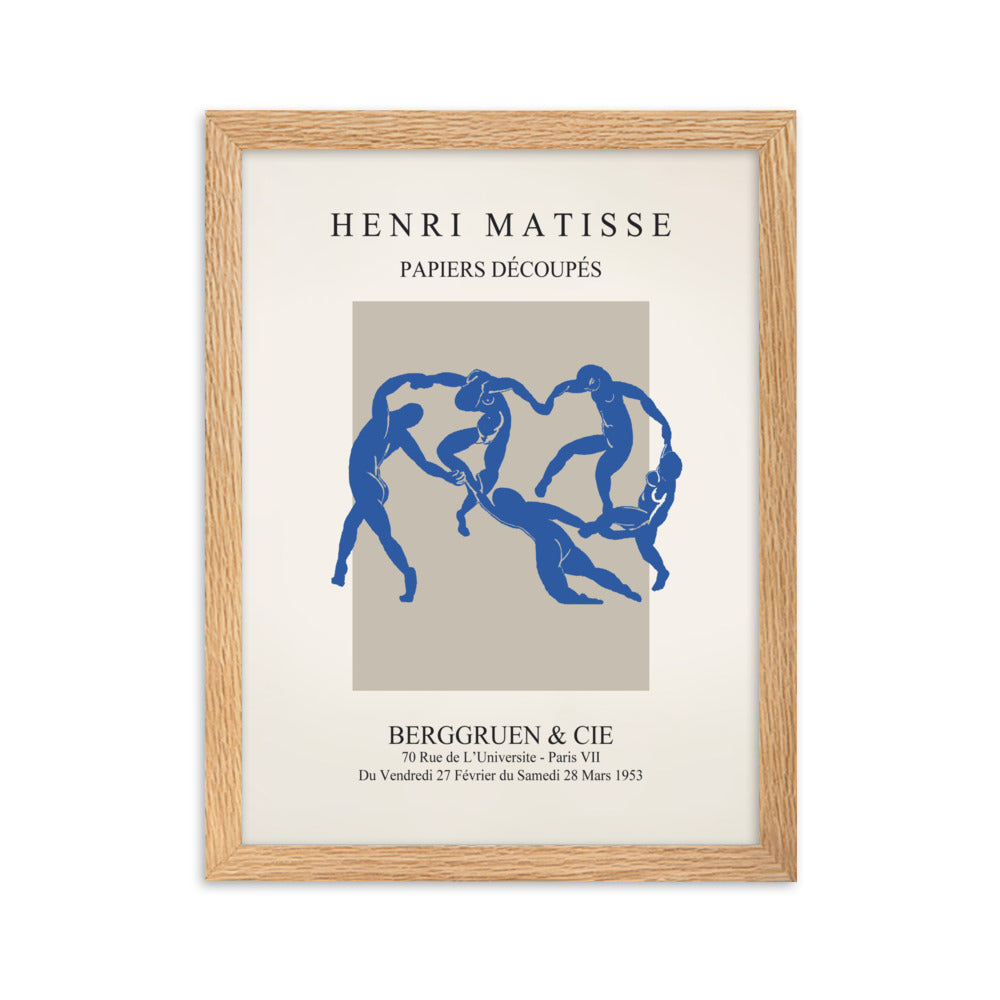 Poster - Henri Matisse, Papier Découpés blauer Tanz Oak / 30×40 cm artlia