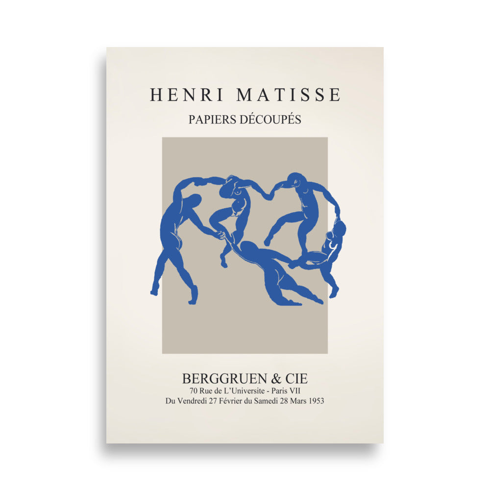 Poster - Henri Matisse, Papier Découpés blauer Tanz ohne Rahmen / 21×30 cm artlia