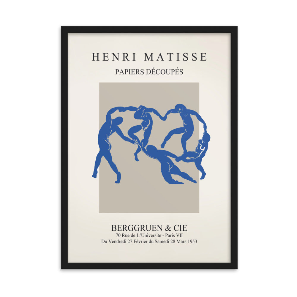 Poster - Henri Matisse, Papier Découpés blauer Tanz Schwarz / 50×70 cm artlia