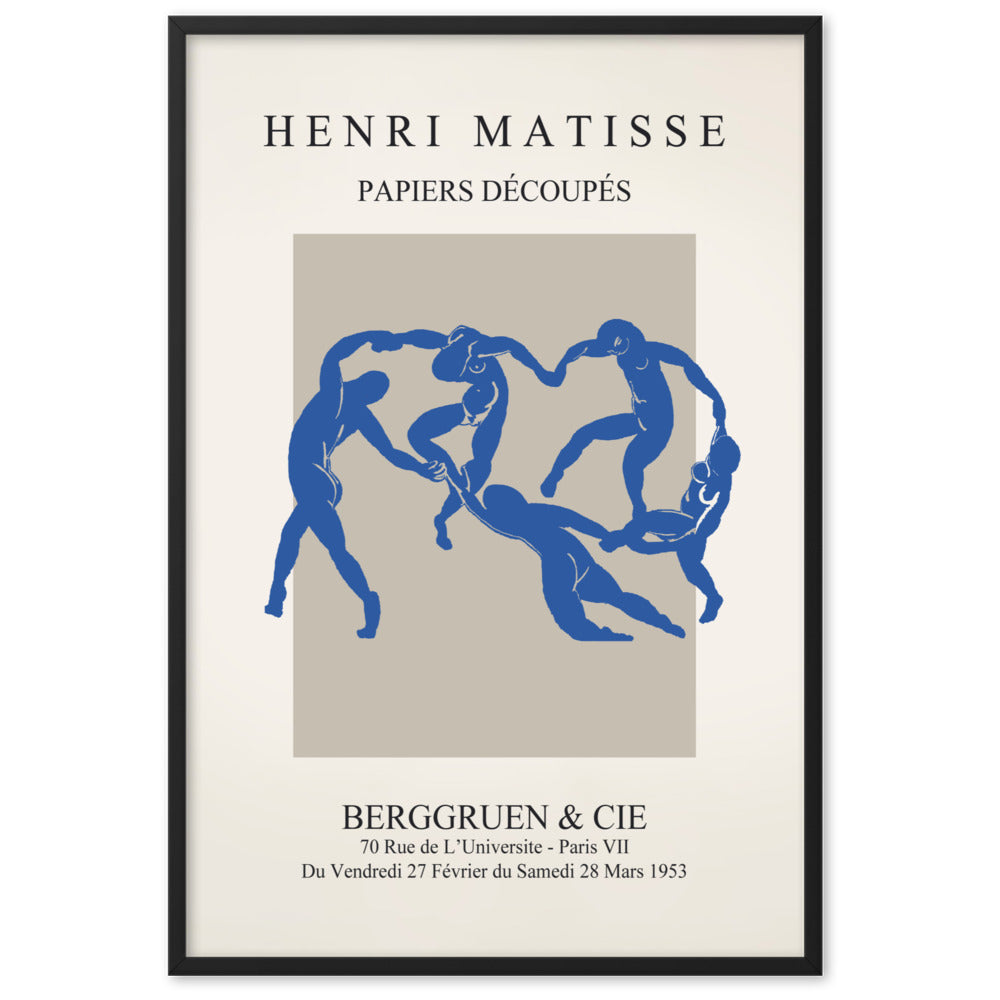 Poster - Henri Matisse, Papier Découpés blauer Tanz Schwarz / 61×91 cm artlia