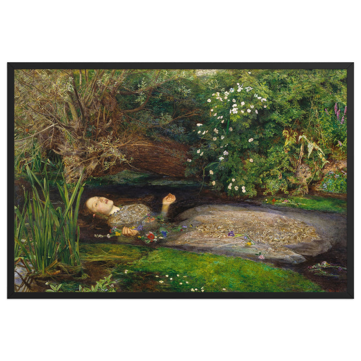 Poster - John Everett Millais, Ophelia Schwarz / 61×91 cm artlia