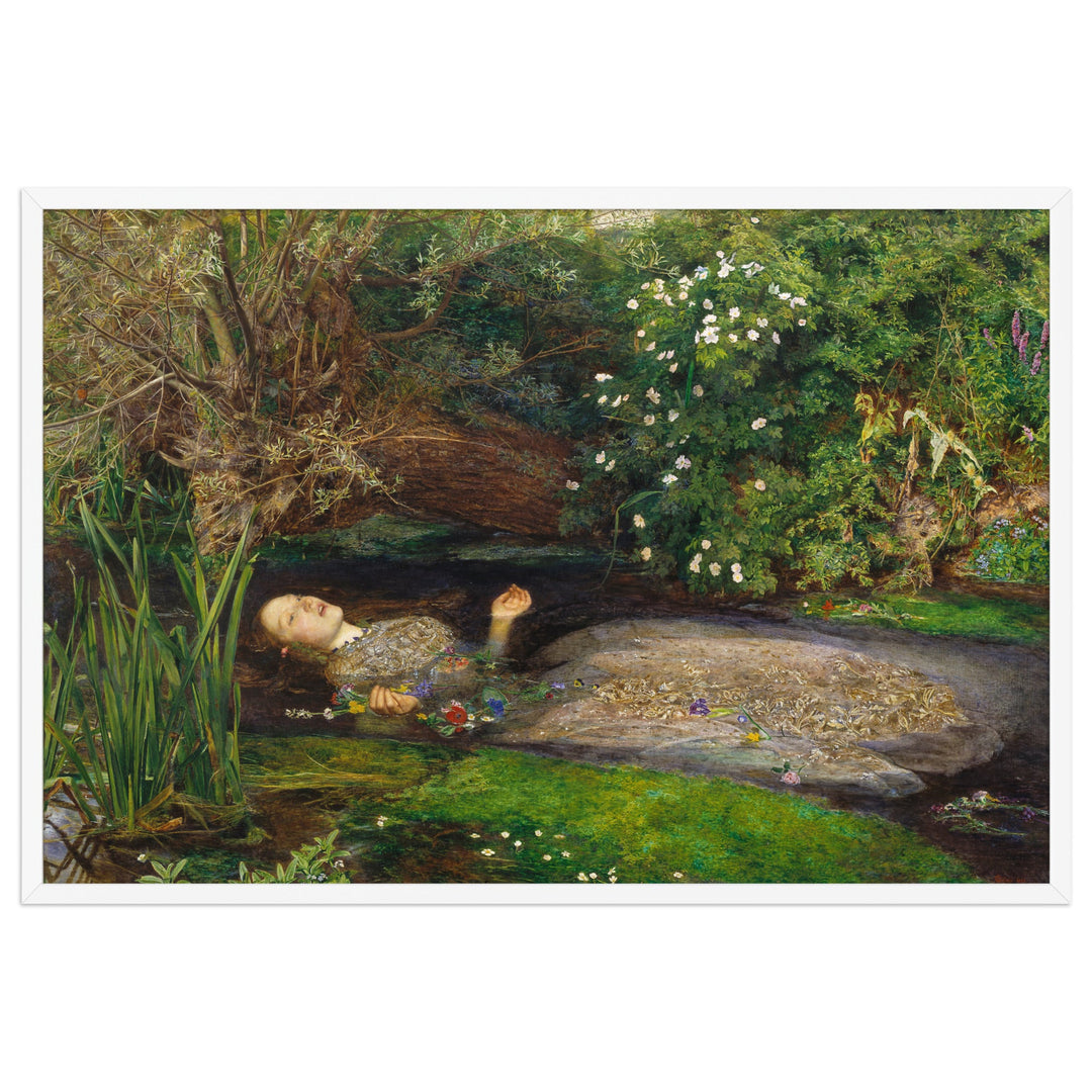 Poster - John Everett Millais, Ophelia Weiß / 61×91 cm artlia