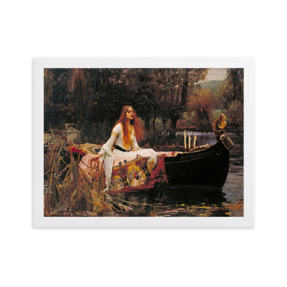 Poster - John William Waterhouse, Die Dame von Shalott Weiß / 30×40 cm artlia