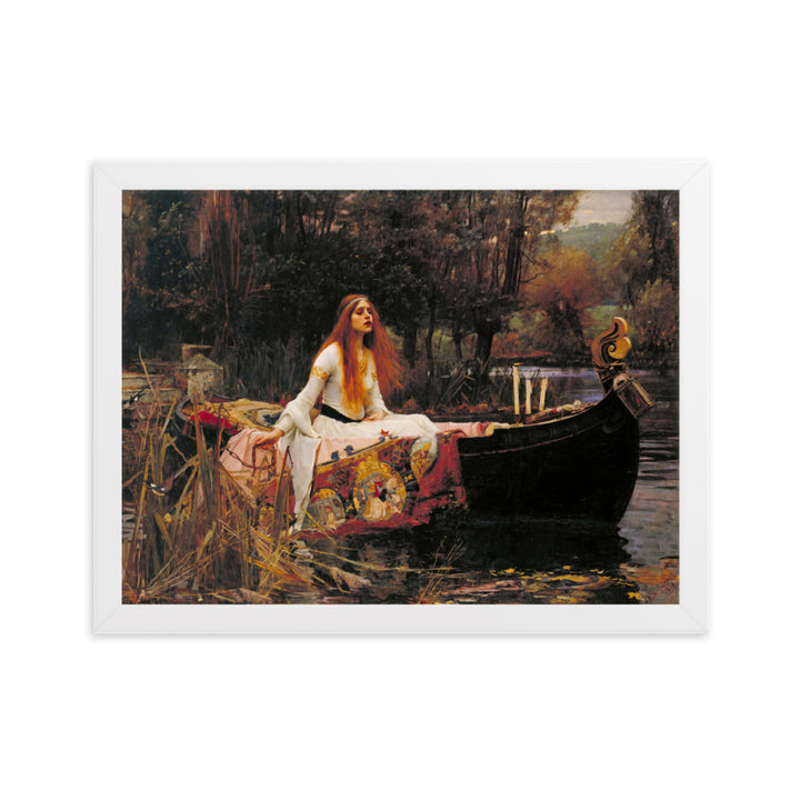 Poster - John William Waterhouse, Die Dame von Shalott Weiß / 30×40 cm artlia