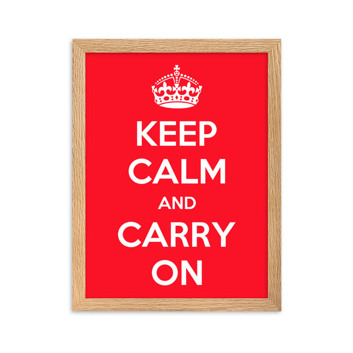 Poster - Keep Calm and Carry on Oak / 30×40 cm artlia