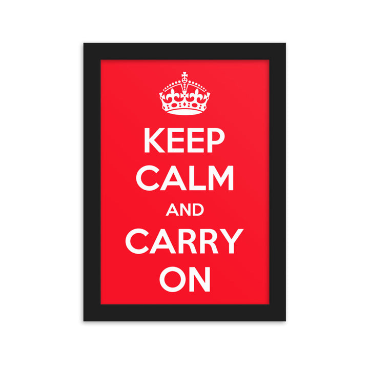 Poster - Keep Calm and Carry on Schwarz / 21×30 cm artlia