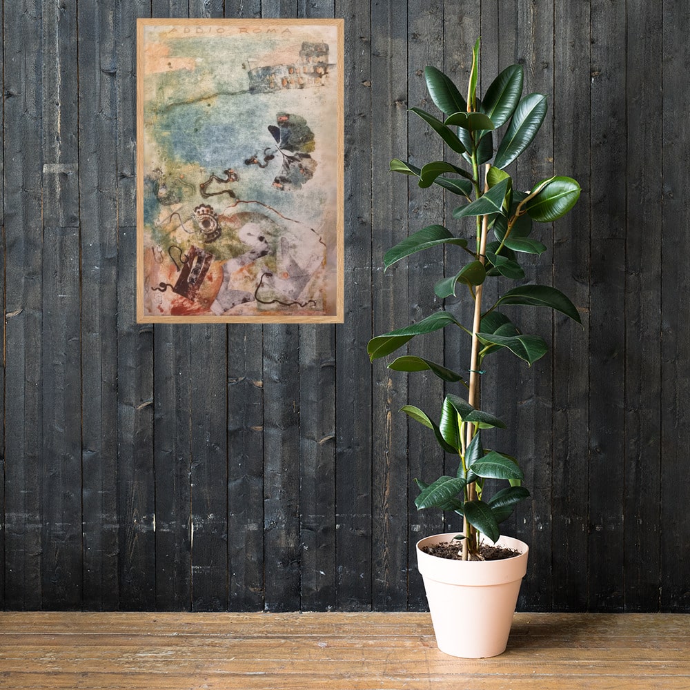 Poster - Lia Broecker-Jakob, Monotypie 5971 addio roma artlia