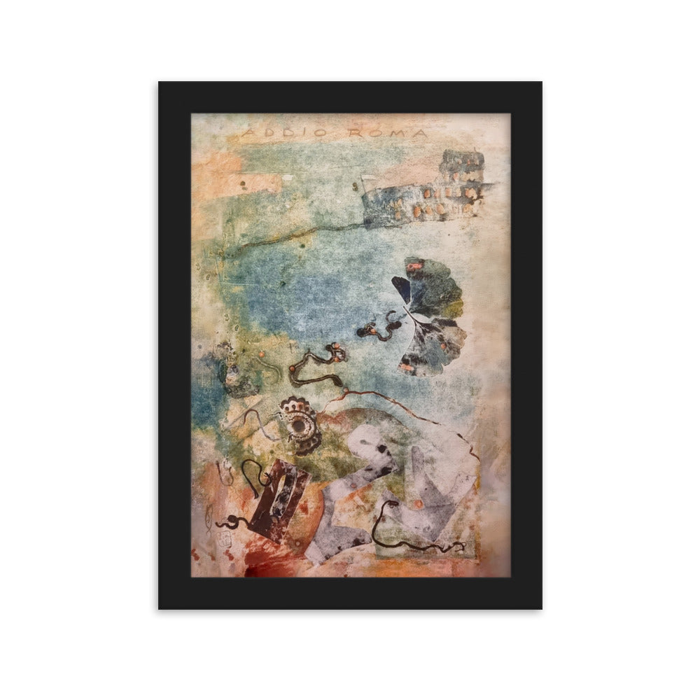 Poster - Lia Broecker-Jakob, Monotypie 5971 addio roma Schwarz / 21×30 cm artlia