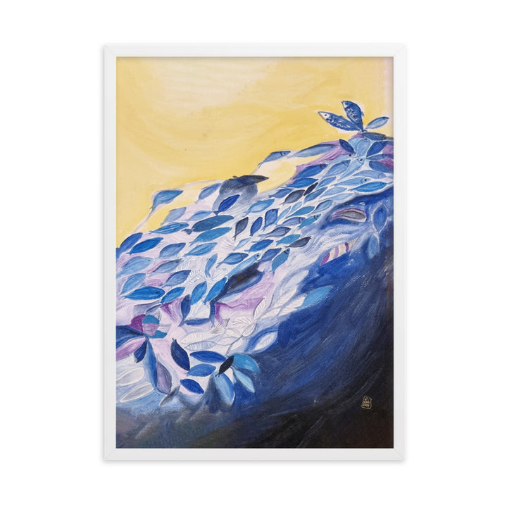 Poster - Lia Broecker-Jakob, Transzendenz der Fische Weiß / 50×70 cm artlia