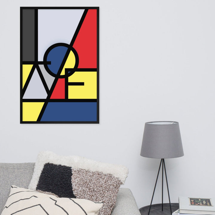 Poster - "LOVE" im Stil von Mondrian artlia