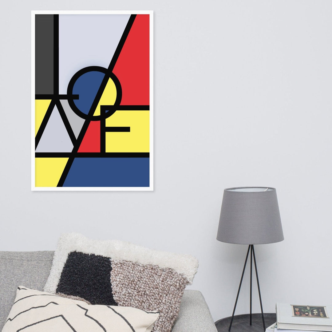 Poster - "LOVE" im Stil von Mondrian artlia