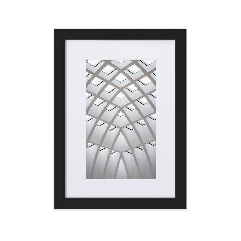 Poster mit Passepartout - Geometrisches Design Schwarz / 21×30 cm artlia