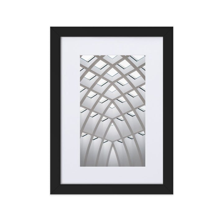 Poster mit Passepartout - Geometrisches Design Schwarz / 21×30 cm artlia