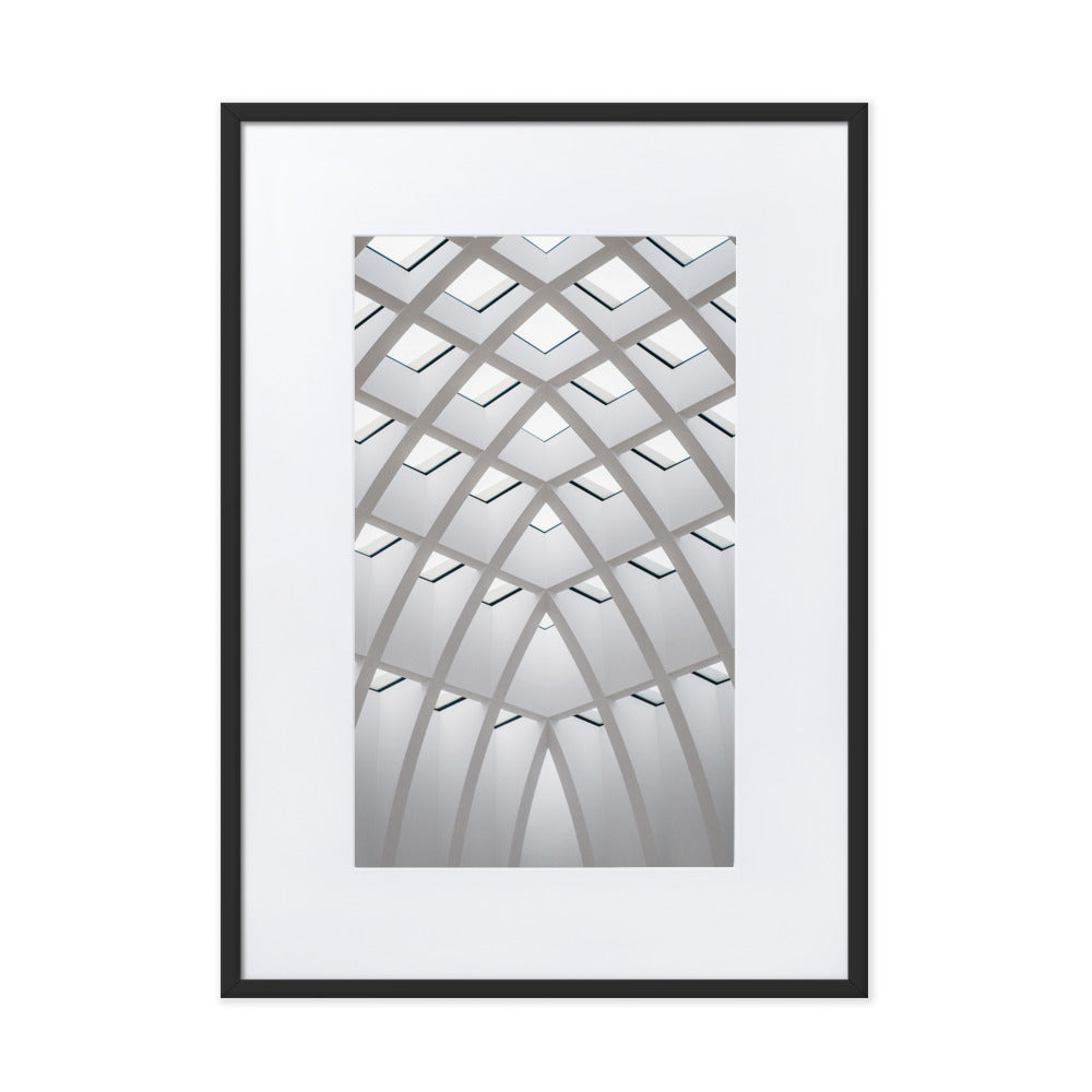 Poster mit Passepartout - Geometrisches Design Schwarz / 50×70 cm artlia