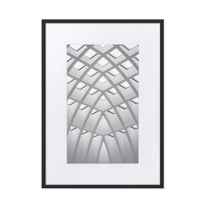 Poster mit Passepartout - Geometrisches Design Schwarz / 50×70 cm artlia