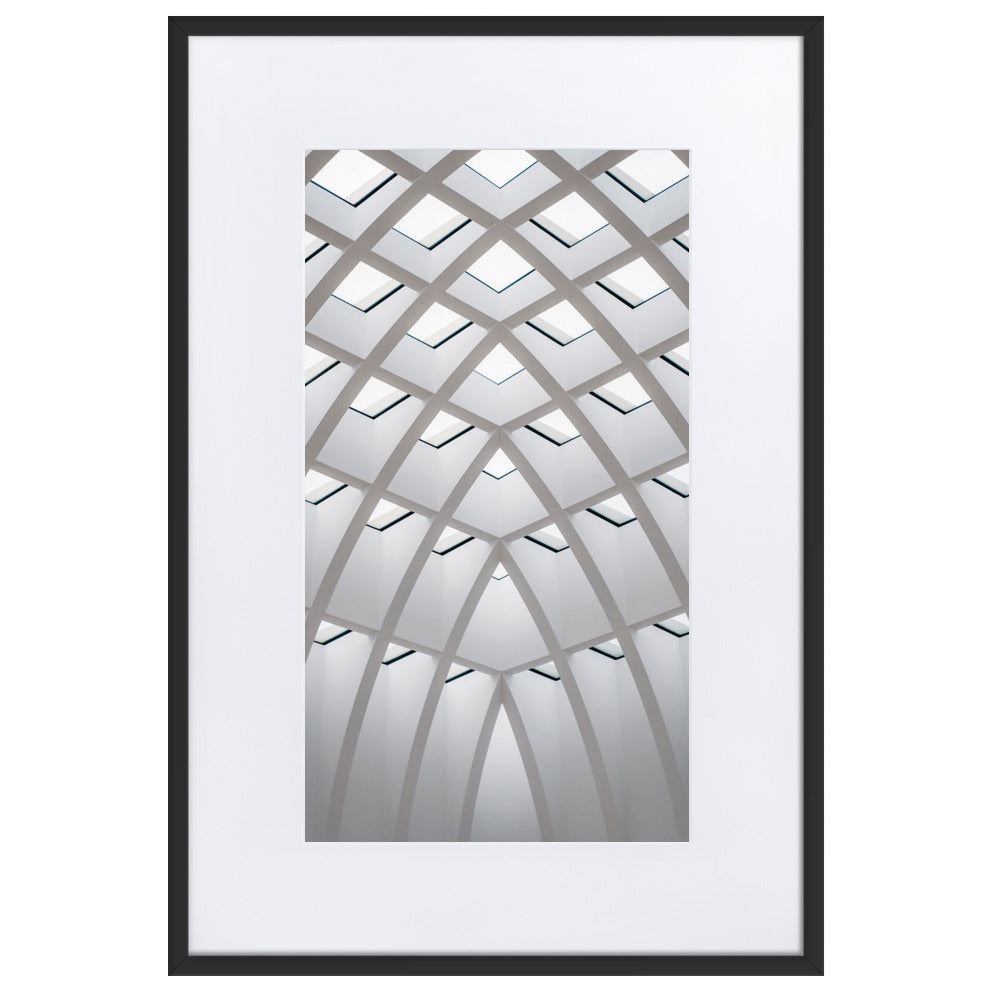 Poster mit Passepartout - Geometrisches Design Schwarz / 61×91 cm artlia