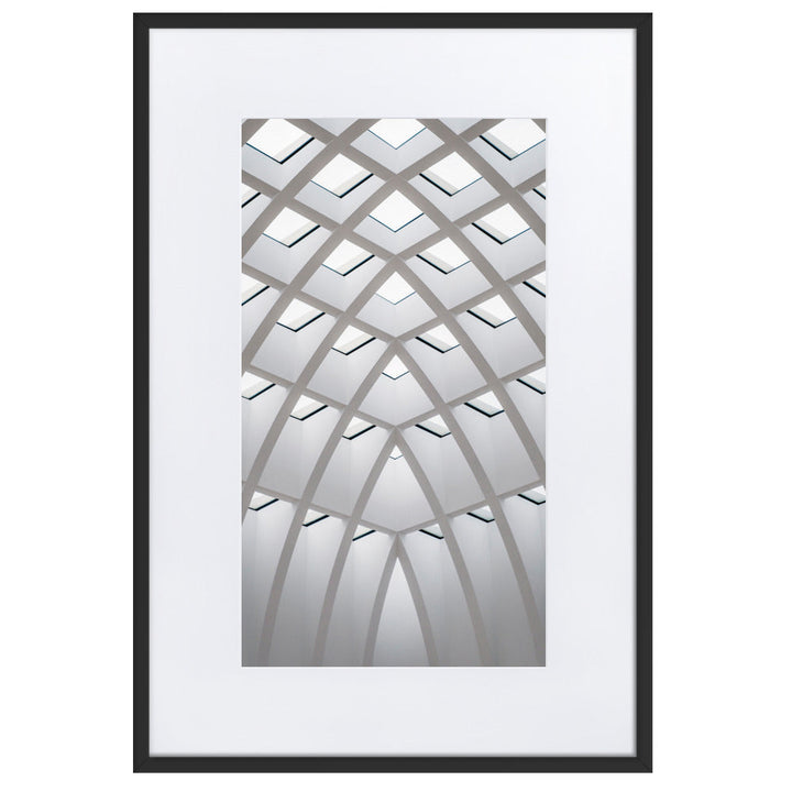 Poster mit Passepartout - Geometrisches Design Schwarz / 61×91 cm artlia