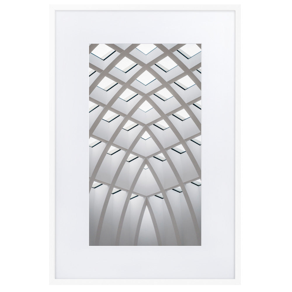 Poster mit Passepartout - Geometrisches Design Weiß / 61×91 cm artlia