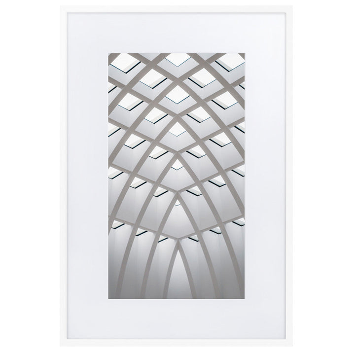 Poster mit Passepartout - Geometrisches Design Weiß / 61×91 cm artlia