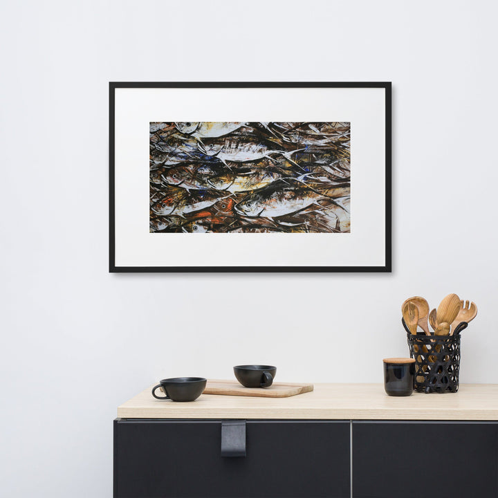 Poster mit Passepartout - Makrelen artlia