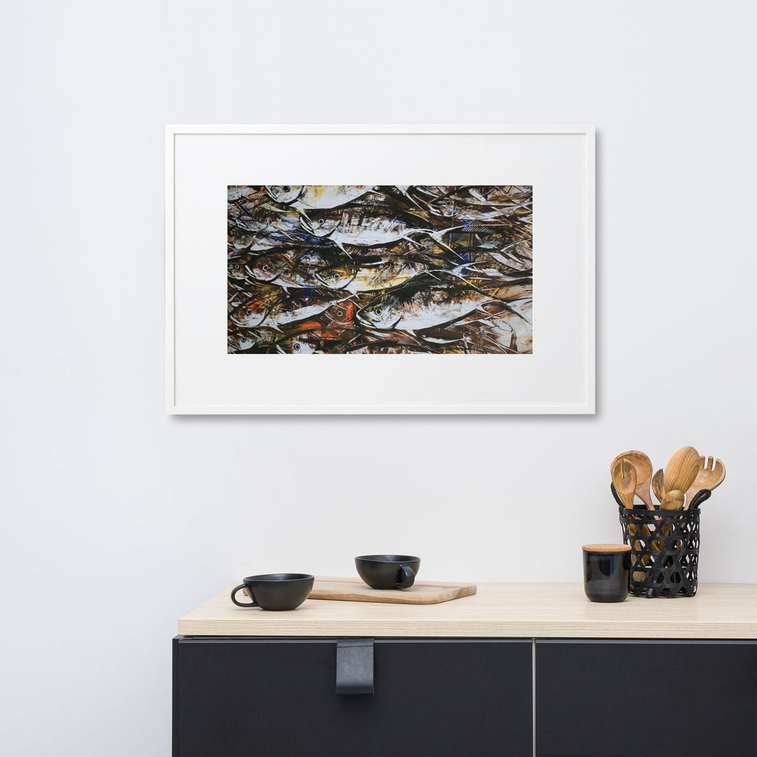 Poster mit Passepartout - Makrelen artlia