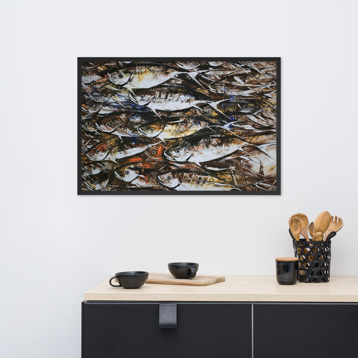 Poster mit Rahmen - Makrelen artlia