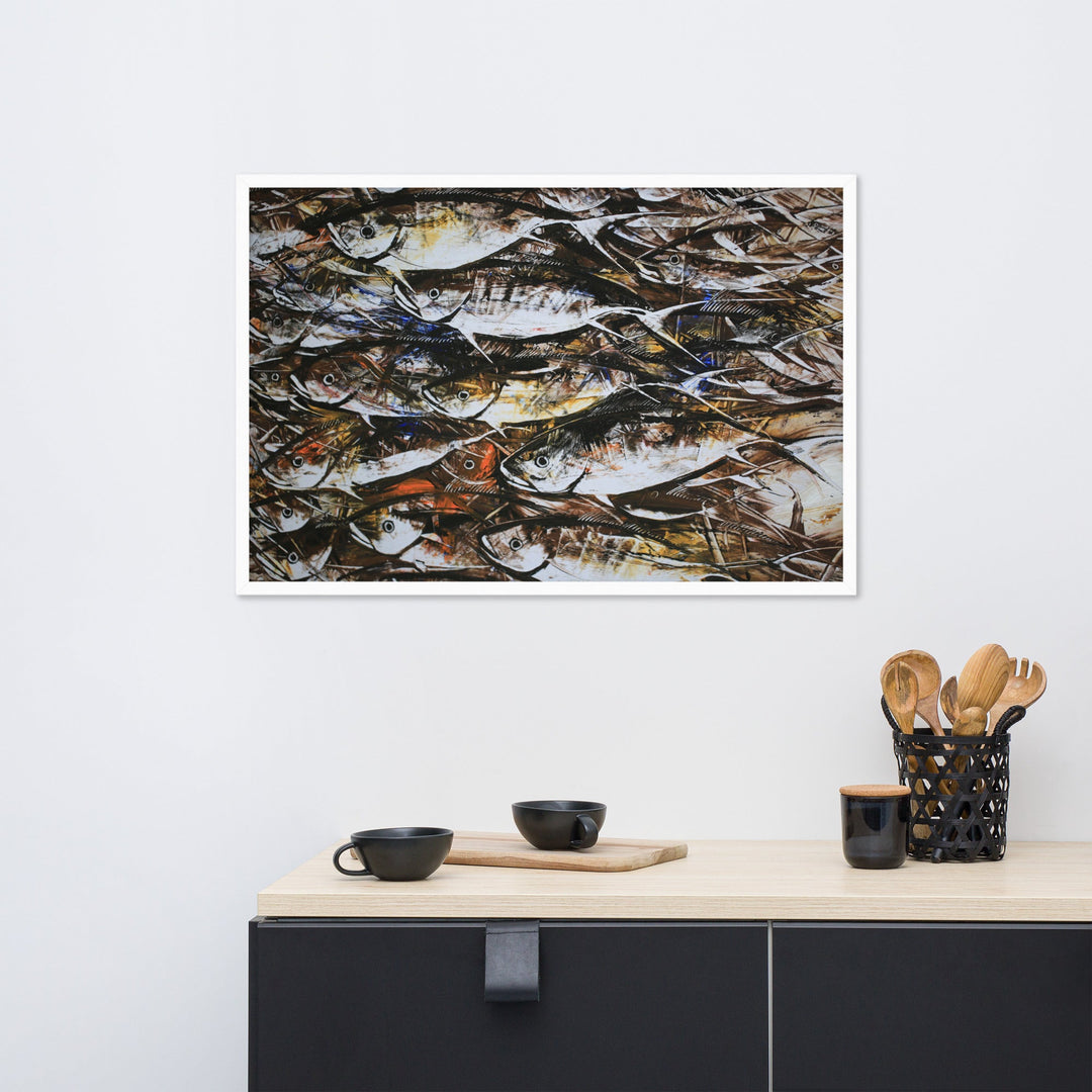 Poster mit Rahmen - Makrelen artlia