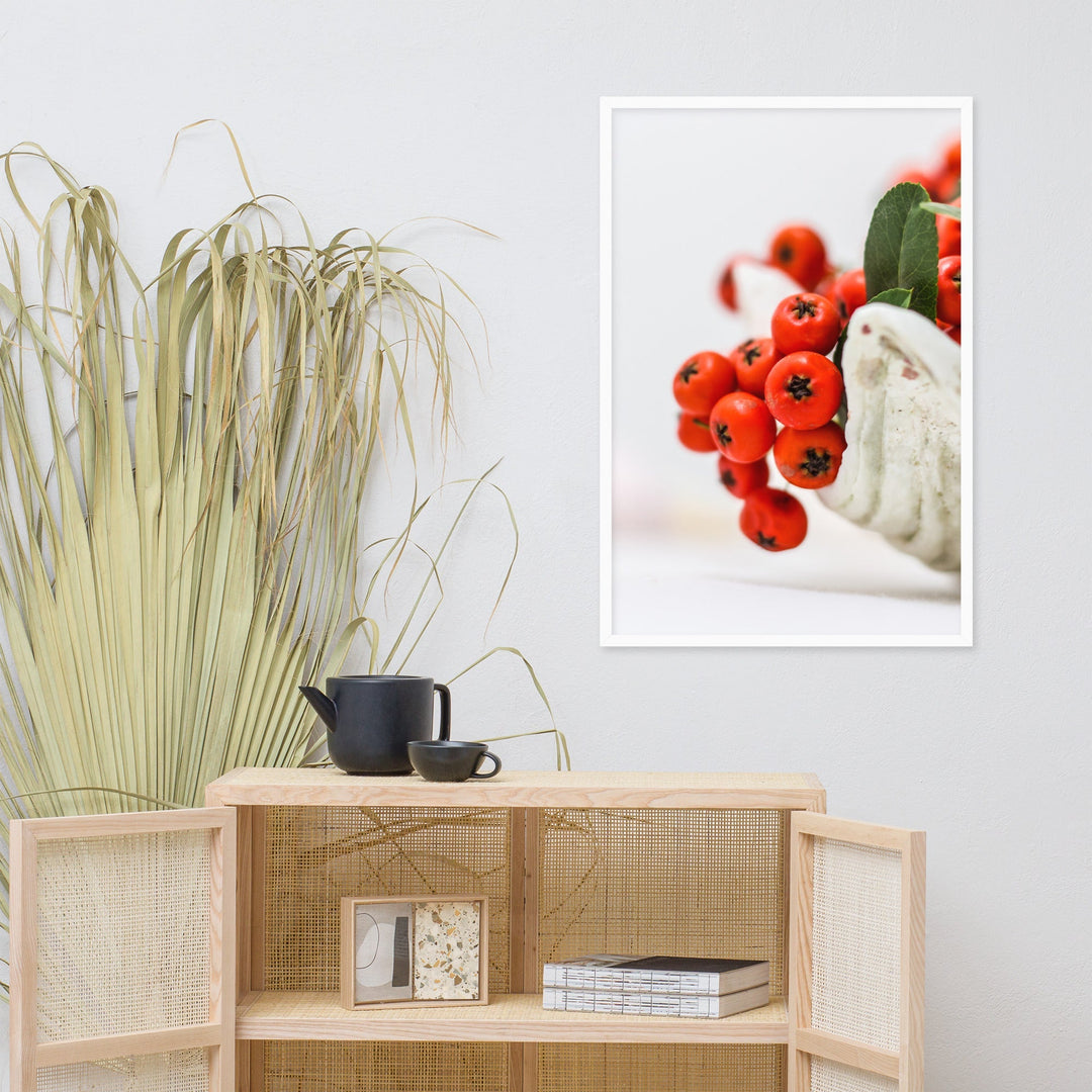Poster mit Rahmen - Red Berries artlia