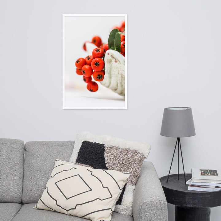 Poster mit Rahmen - Red Berries artlia