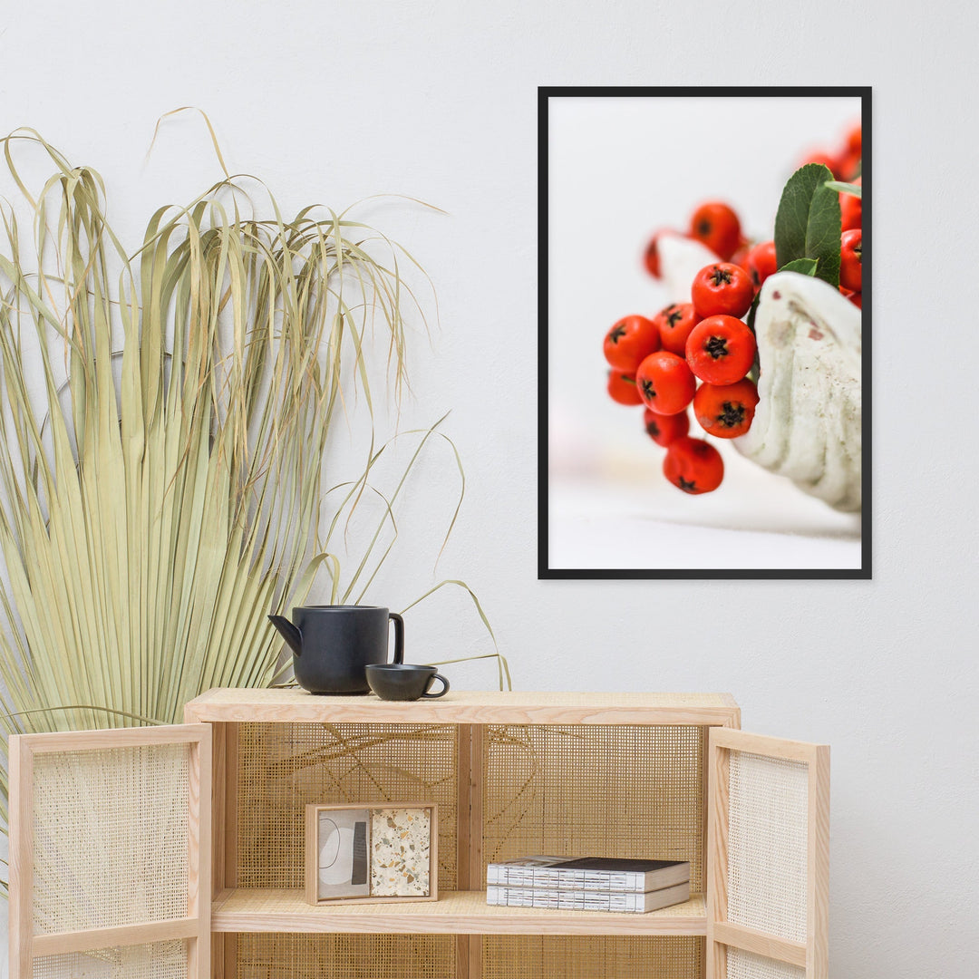 Poster mit Rahmen - Red Berries artlia
