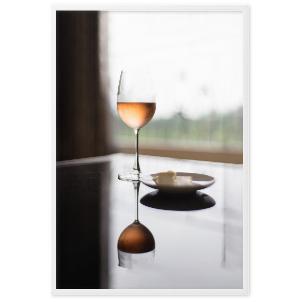 Poster mit Rahmen - Time for yourself Weiß / 61×91 cm artlia