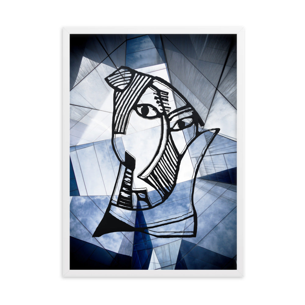 Poster - Pablo Picasso, Les Demoiselles d’Avignon, Geometry Weiß / 50×70 cm artlia