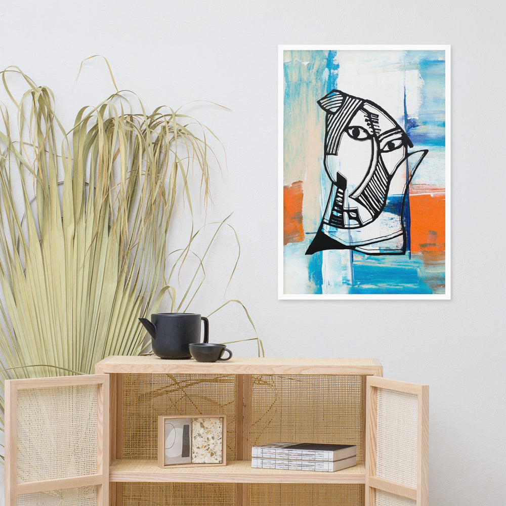 Poster - Pablo Picasso, Les Demoiselles d’Avignon in orange artlia