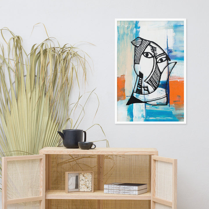 Poster - Pablo Picasso, Les Demoiselles d’Avignon in orange artlia